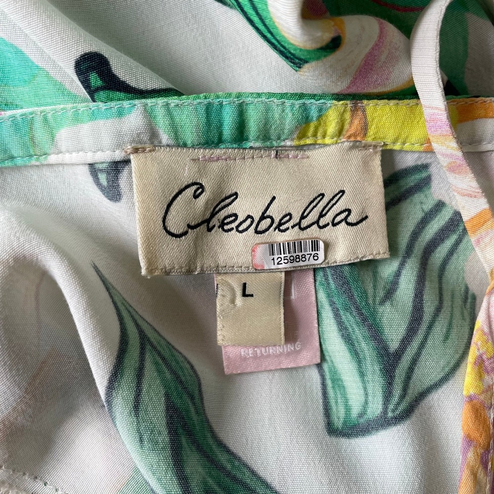 Cleobella Antropologie Estelle Dress Large Floral Midi Button Front Trad Cottage - Picture 6 of 10